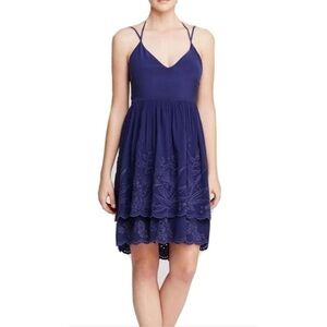 Rebecca Minkoff Navy Double Strap Halter Mini Dress Size 6